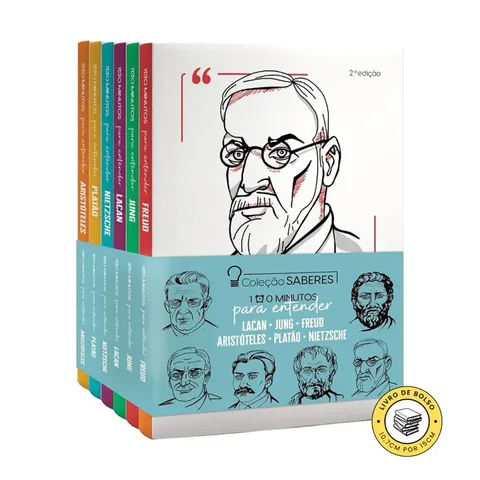 Os seis livros com o selo de livro de bolso de 10,7 por 15 centímetros