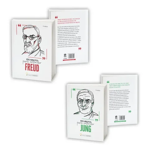 Os livros de Freud e de Jung, de frente e de costas