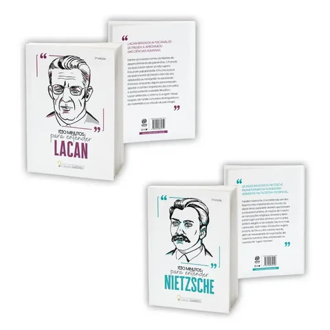 Os livros de Lacan e de Nietzsche, de frente e de costas