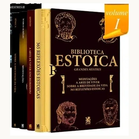 Biblioteca Estoica, box 1 e seus quatro livros