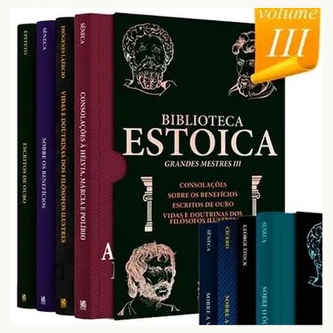 Biblioteca Estoica, box 3 e seus quatro livros