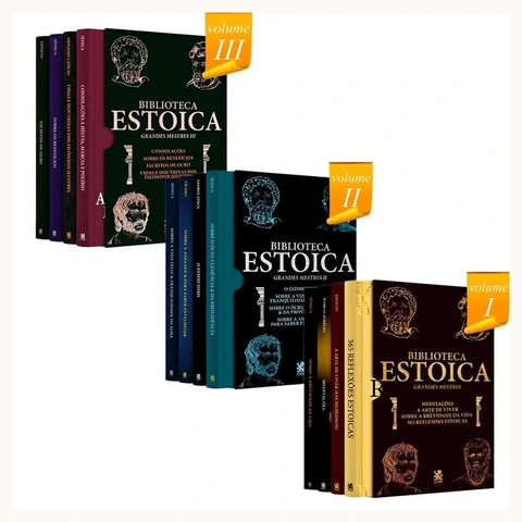 Biblioteca Estoica, 12 livros, edição real das fotos